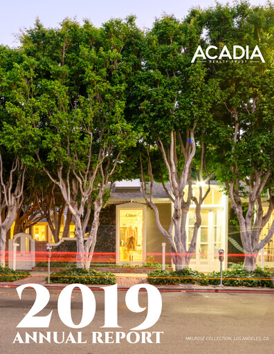 Thumbnail Acadia Realty Trust
 Annual Report 2019