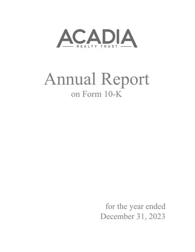 Thumbnail Acadia Realty Trust
 Annual Report 2023
