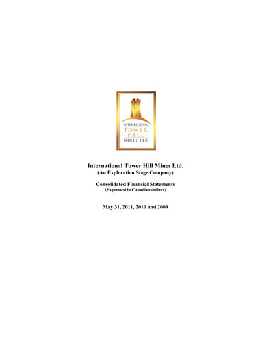 Thumbnail International Tower Hill Mines Financial Statement fy2011