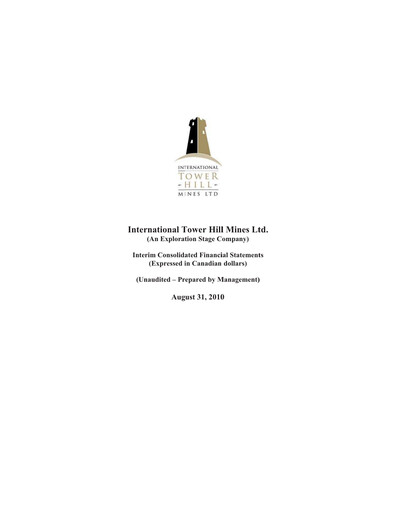 Thumbnail International Tower Hill Mines Quarterly Report 2010-q1