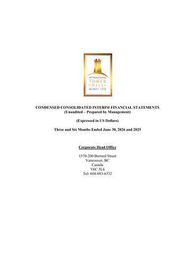 Thumbnail International Tower Hill Mines Quarterly Report 2026-q2