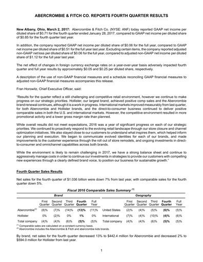 Thumbnail Abercrombie & Fitch Quarterly Report 2016-q4