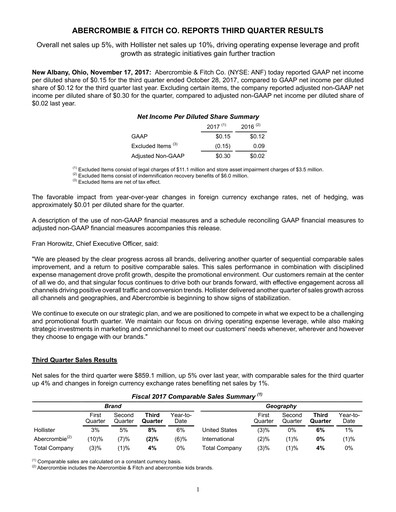 Thumbnail Abercrombie & Fitch Quarterly Report 2017-q3