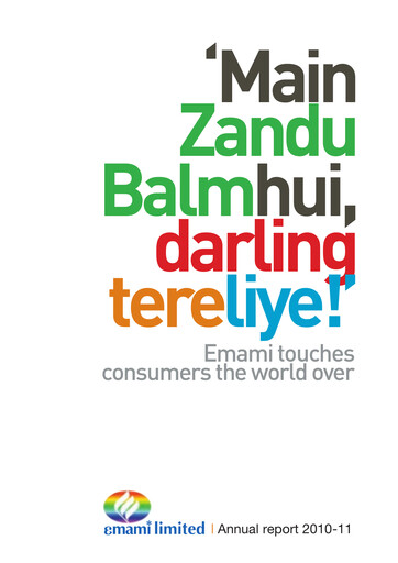 Thumbnail Emami Annual Report 2010-2011