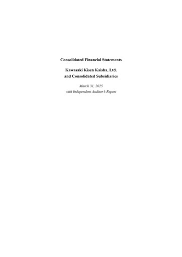 Thumbnail “K” Line
 Financial Statement 2025
