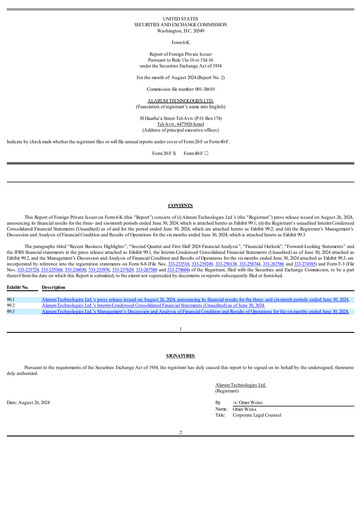 Thumbnail Alarum Technologies Half-year Report 2024-h1