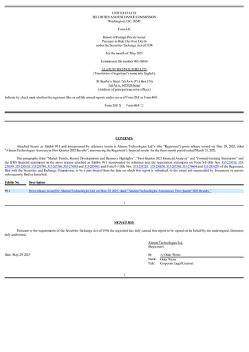 Thumbnail Alarum Technologies Quarterly Report 2025-q1