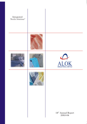 Vorschaubild Alok Industries Jahresbericht 2003-2004