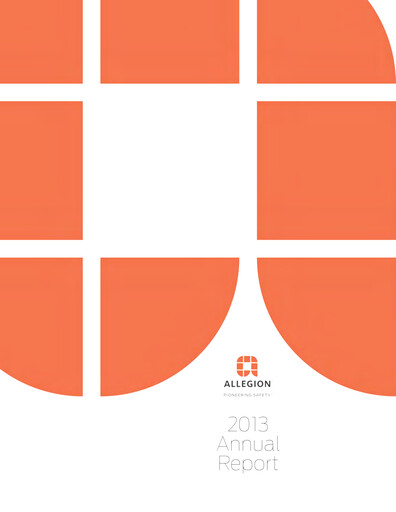 Thumbnail Allegion
 Annual Report 2013