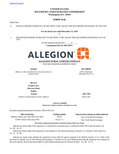Thumbnail Allegion
 Annual Report 2024
