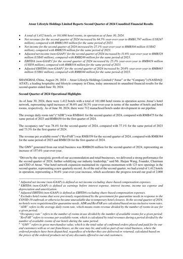 Thumbnail Atour Lifestyle Quarterly Report 2024-q2