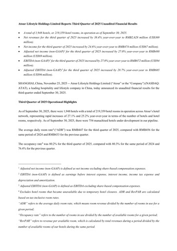 Thumbnail Atour Lifestyle Quarterly Report 2025-q3