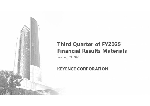 Miniature Keyence Rapport trimestriel 2025-q3