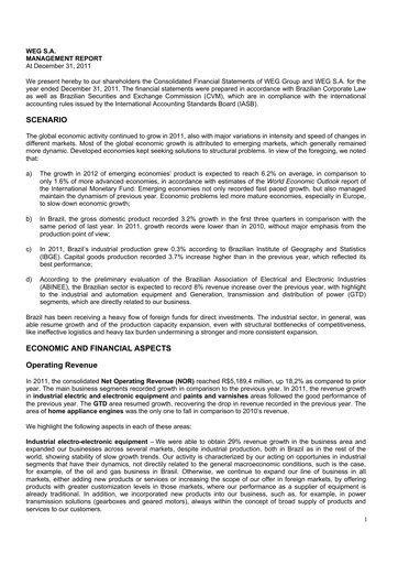 Thumbnail WEG ON Financial Statement 2011