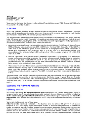 Thumbnail WEG ON Financial Statement 2013