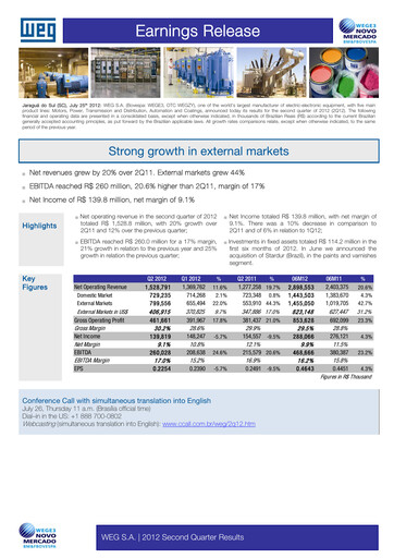 Thumbnail WEG ON Quarterly Report 2012-q2