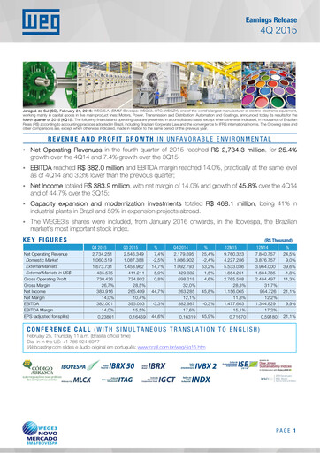 Thumbnail WEG ON Quarterly Report 2015-q4