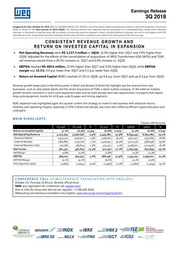 Thumbnail WEG ON Quarterly Report 2018-q3