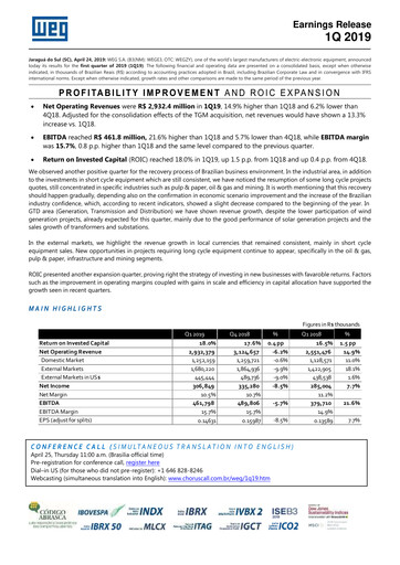 Thumbnail WEG ON Quarterly Report 2019-q1