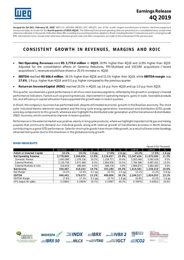 Thumbnail WEG ON Quarterly Report 2019-q4