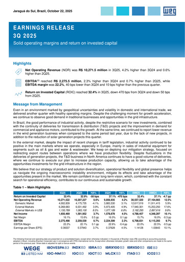 Thumbnail WEG ON Quarterly Report 2025-q3