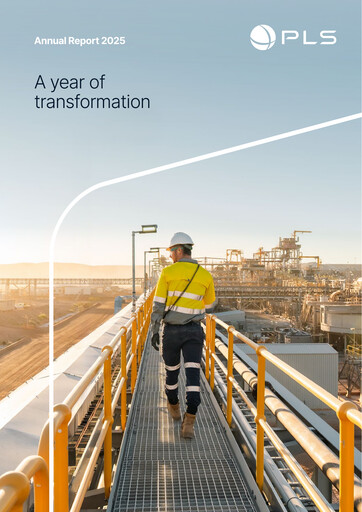 Miniature Pilbara Minerals Rapport annuel 2025