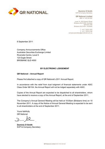 Thumbnail Aurizon Holdings Annual Report 2010-2011