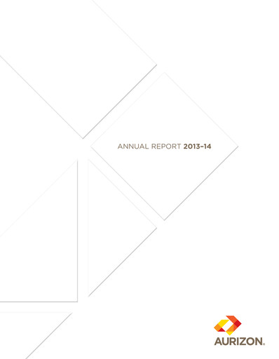 Thumbnail Aurizon Holdings Annual Report 2013-2014