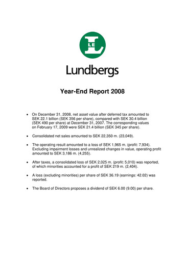 Vorschaubild Lundbergföretagen Finanzbericht 2008
