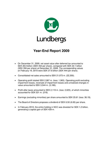 Vorschaubild Lundbergföretagen Finanzbericht 2009