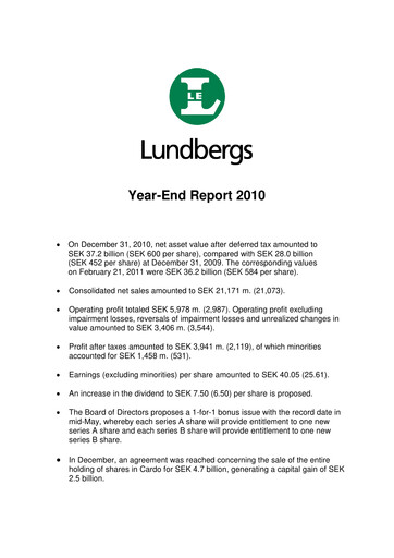 Vorschaubild Lundbergföretagen Finanzbericht 2010