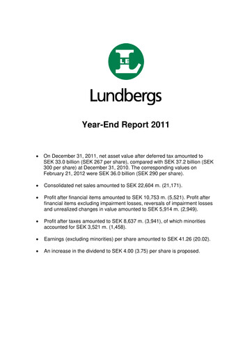 Vorschaubild Lundbergföretagen Finanzbericht 2011