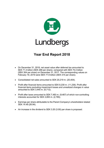 Vorschaubild Lundbergföretagen Finanzbericht 2018