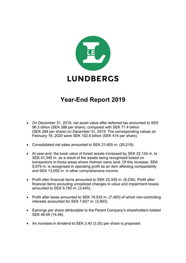 Vorschaubild Lundbergföretagen Finanzbericht 2019