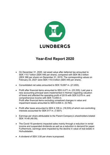 Vorschaubild Lundbergföretagen Finanzbericht 2020