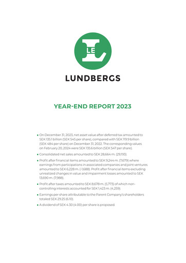 Vorschaubild Lundbergföretagen Finanzbericht 2023
