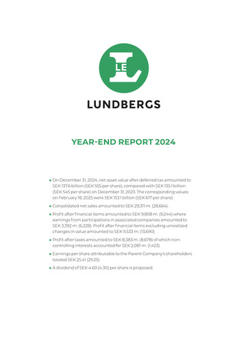 Vorschaubild Lundbergföretagen Finanzbericht 2024