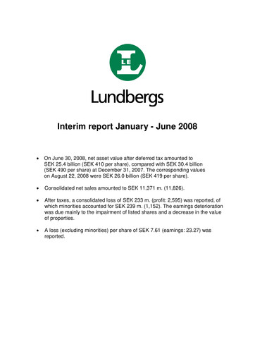 Thumbnail Lundbergföretagen Half-year Report 2008-h1
