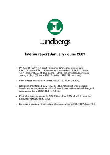 Thumbnail Lundbergföretagen Half-year Report 2009-h1