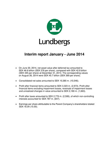 Thumbnail Lundbergföretagen Half-year Report 2014-h1