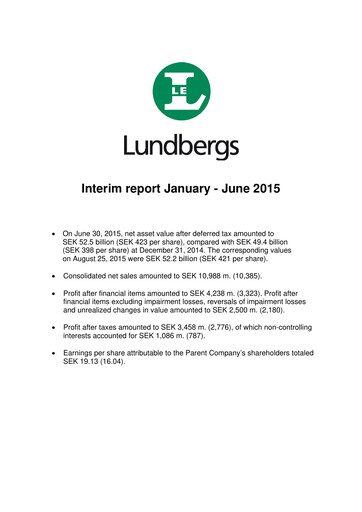 Thumbnail Lundbergföretagen Half-year Report 2015-h1