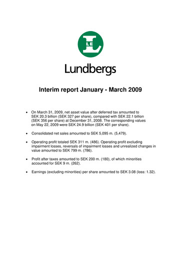 Thumbnail Lundbergföretagen Quarterly Report 2009-q1