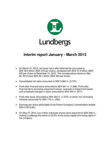 Thumbnail Lundbergföretagen Quarterly Report 2013-q1