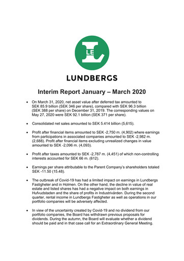 Thumbnail Lundbergföretagen Quarterly Report 2020-q1