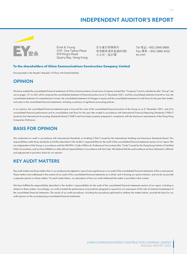 Vorschaubild China Communications Construction Finanzmitteilung 2021