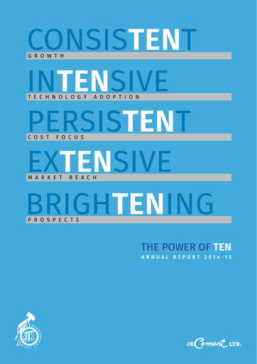 Thumbnail JK Cement

 Annual Report 2014-2015