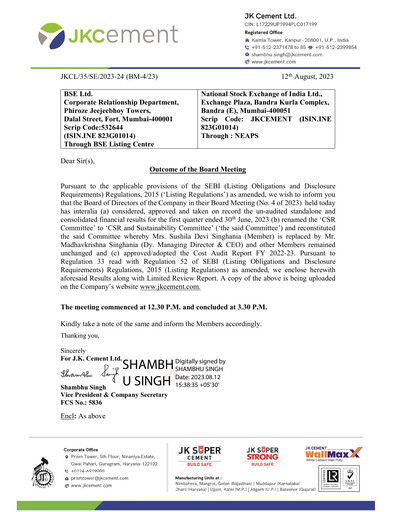 Vorschaubild JK Cement

 Quartalsbericht 2023-q1