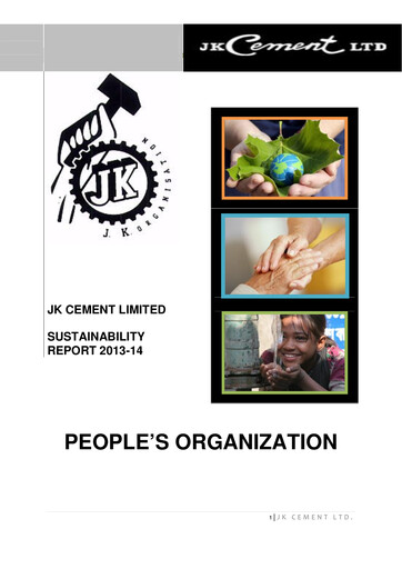 Thumbnail JK Cement

 Sustainability Report 2013-2014