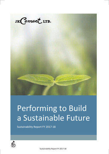 Thumbnail JK Cement

 Sustainability Report 2017-2018