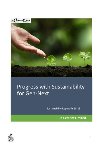 Thumbnail JK Cement

 Sustainability Report 2018-2019